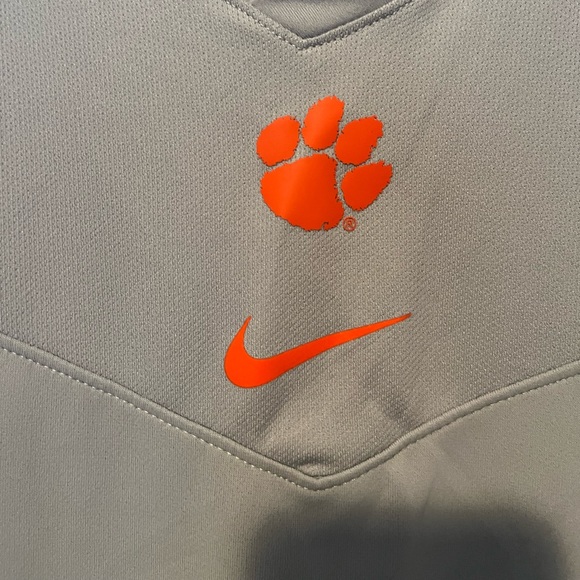 Nike Clemson Tigers 2021 Sideline Football Coaches Performance Top - Picture 2 of 16